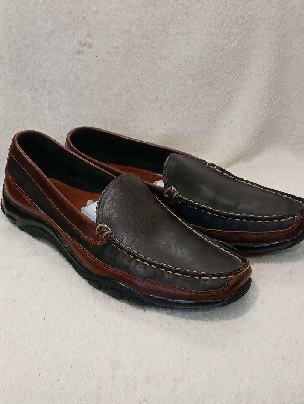Men's Allen Edomonds  'Boulder' Two-Tone  Leather Slip-On Loafers Sz 10.5D